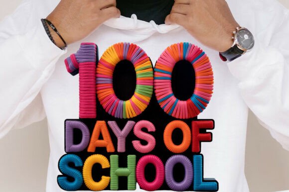 100 Days Pencil Coquette Bow Sublimation