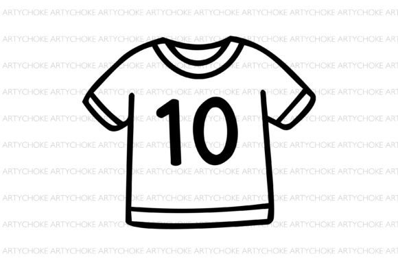 Football Jersey Doodle Clipart: Graphics and Icons for Creative Brands