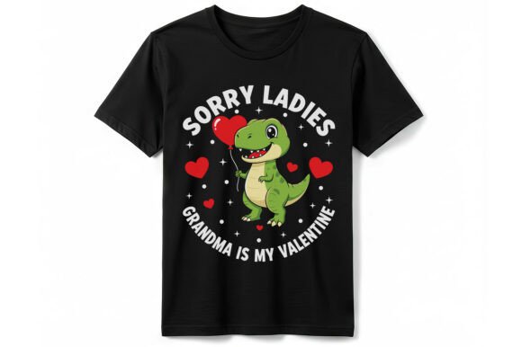 Grandma is My Valentine T-Rex T-shirt Graphics