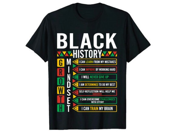 Growth Black History Month T-Shirt Graphics
