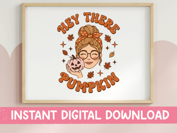 Hey There Pumpkin Fall Messy Bun