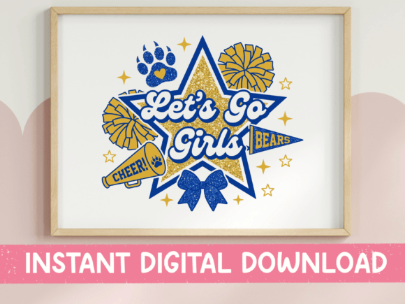 Let's Go Girls Bulldogs Orange Graphics