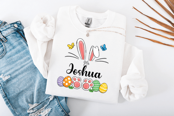 Personalized Mr. Joshua Easter Bunny Ear Graphics