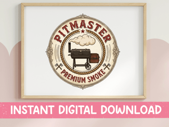 Pitmaster Premium Smoke Vintage Badge