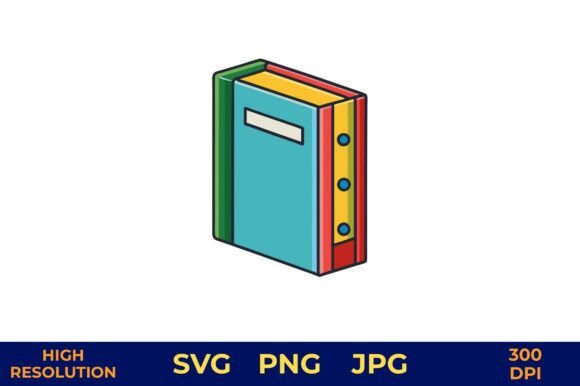 Rainbow Binder Vector Illustration Graphics