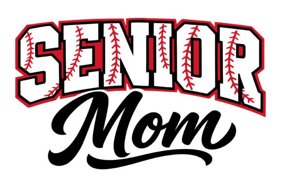 Senior Mom Baseball Design Graphics