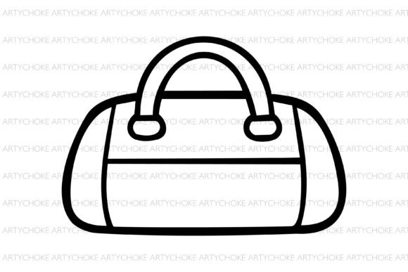 Sports Bag Doodle Clipart: Graphics & Icons for Crafters