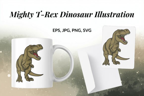 T-Rex Dinosaur Printable Illustration Graphics