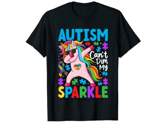 Unicorn Sparkle Autism T-Shirt Graphics and T-Shirt Designs