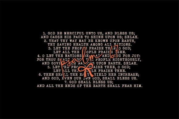 Western Psalm 67 Six Seven PNG Graphics